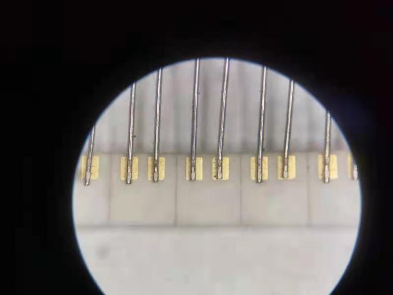 超细金属线材焊接CCD可视化焊接工艺样品